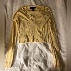 Forever 21 yellow cropped sweater